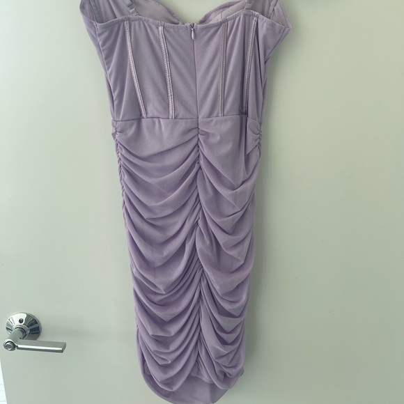 Lilac Rouched Dress - Picture 3 of 3